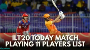 today's ILT20 match playing 11