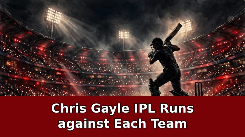 Chris Gayle IPL runs against each team record breakdown