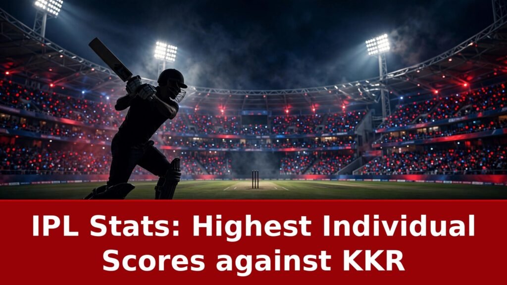 Highest individual scores against KKR record chart topped by Quinton de Kock 140 not out