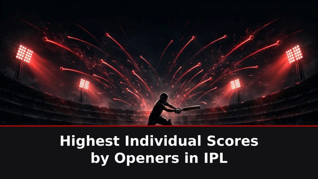 Highest individual scores by openers in IPL record chart led by Chris Gayle 175 not out