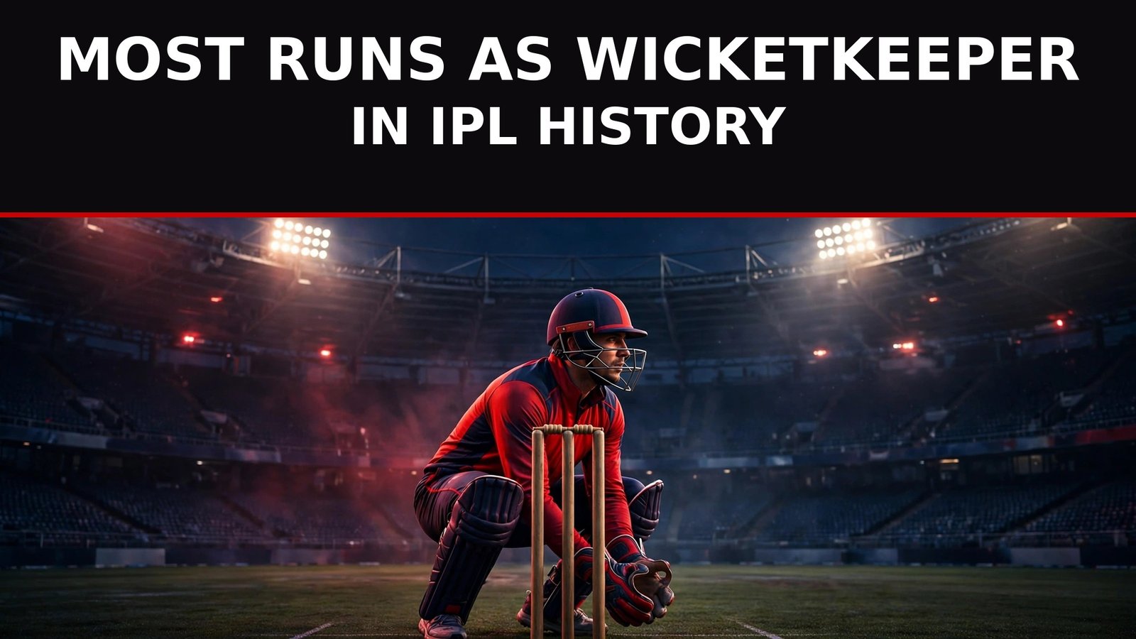 Most runs as wicketkeeper in IPL history record chart