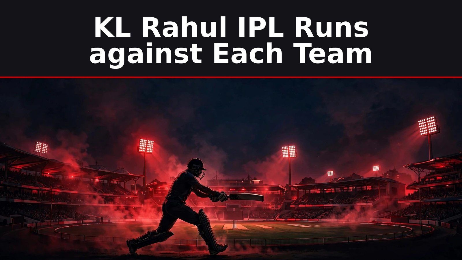 KL Rahul IPL runs against each team record chart showing his runs, average and strike rate against every franchise