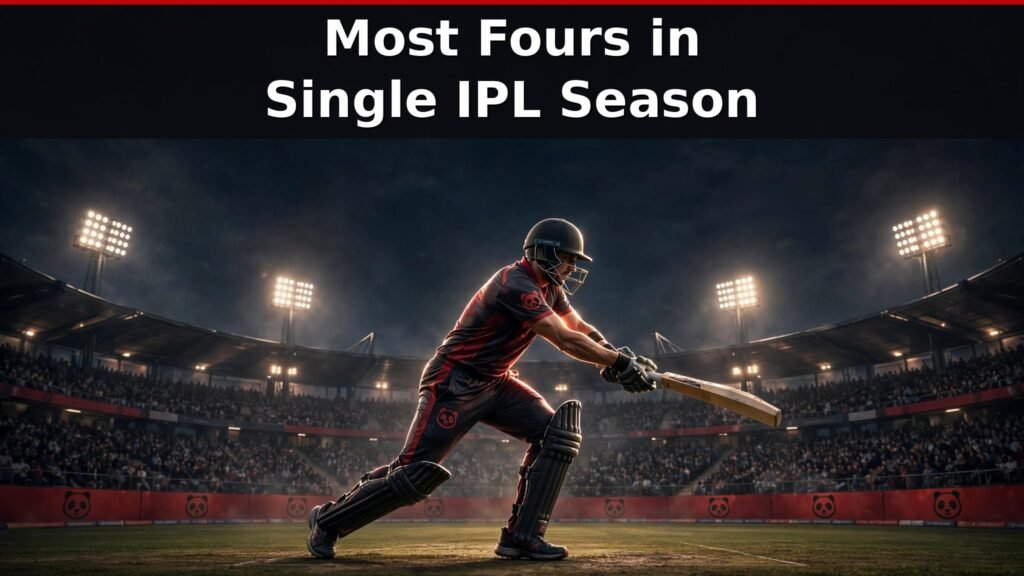 Most Fours in Single IPL Season record chart