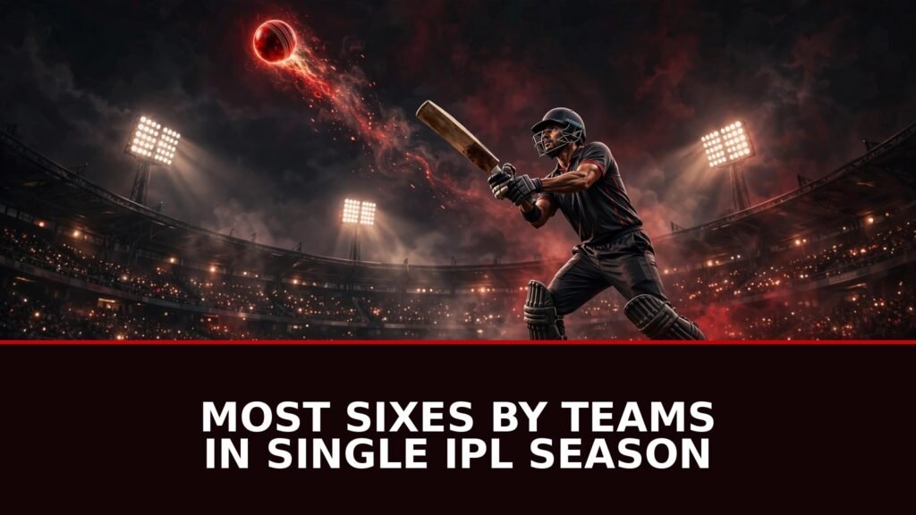 Most sixes by a team in a single IPL season record chart